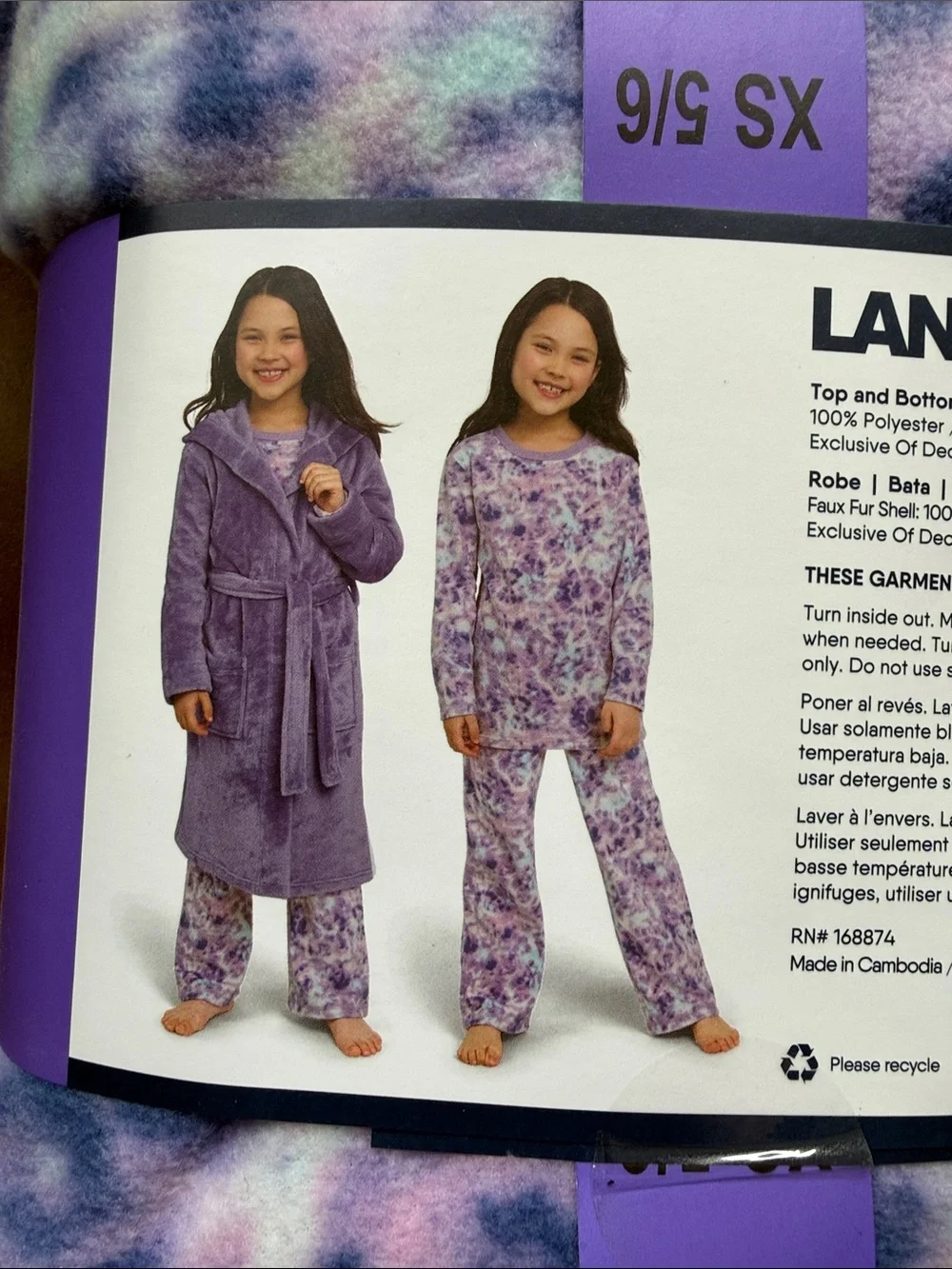 Lands' End Girls  3-Piece Sleep Set